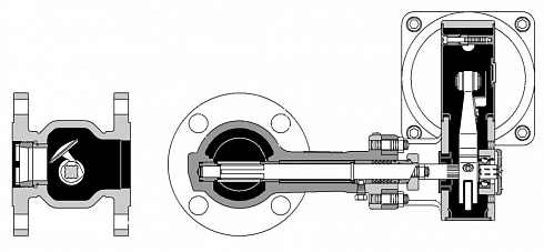Поворотный сегментный клапан серии 35