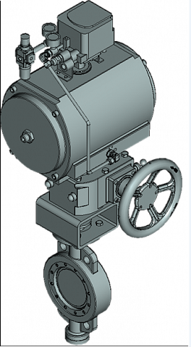Запорный трёхэксцентриковый дисковый затвор серии КПЛВ-Д