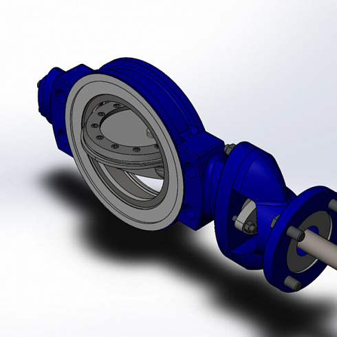 Запорный трёхэксцентриковый дисковый затвор серии КПЛВ-Д