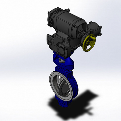 Запорный трёхэксцентриковый дисковый затвор серии КПЛВ-Д